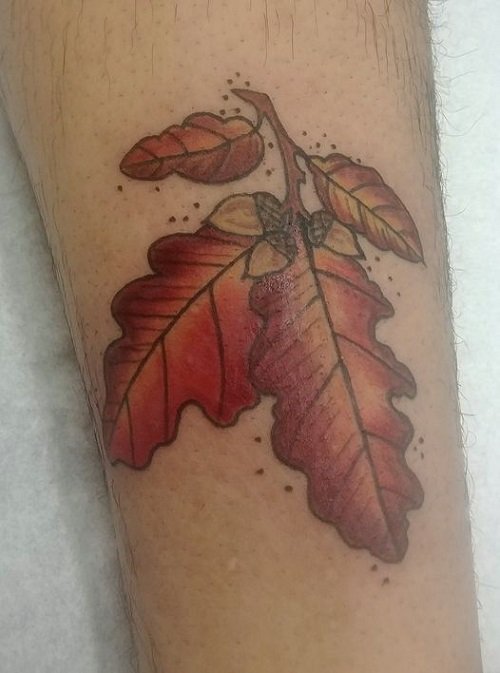 oak leaf tattoo designs 8