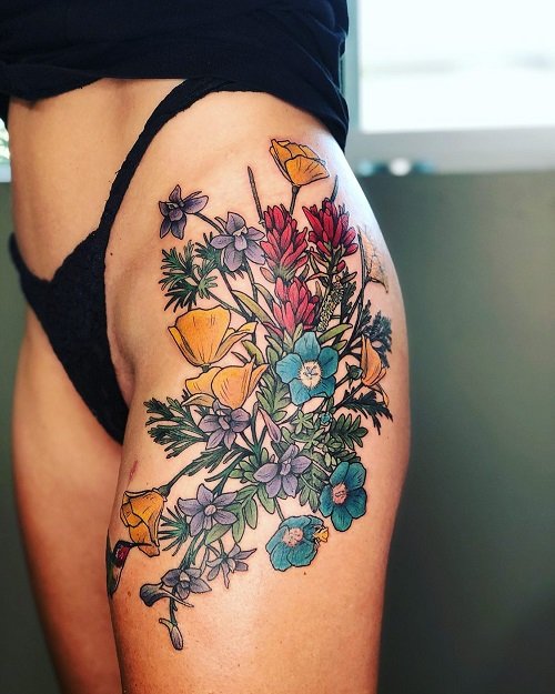 wildflower tattoo 4