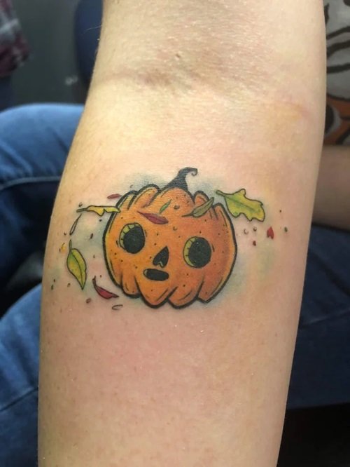 Cute Pumpkin Tattoo