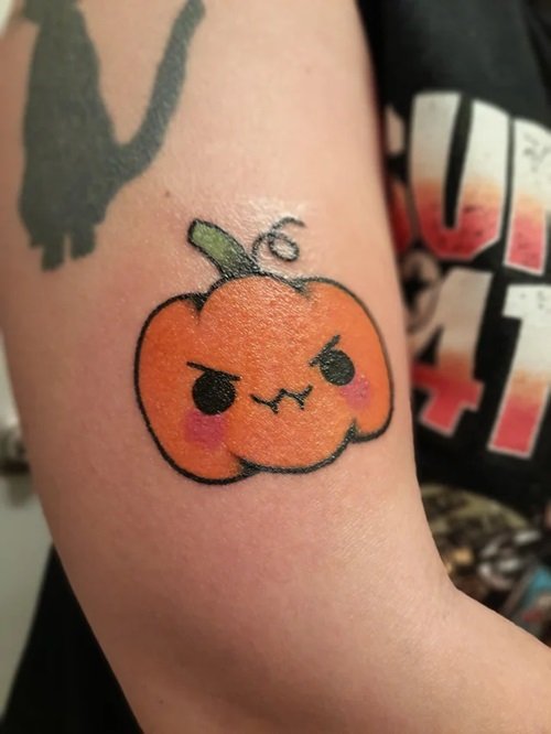 Cute and Angry Pumpkin tattoo ideas