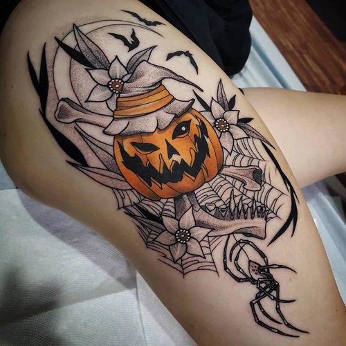 Halloween Pumpkin Tattoo ideas