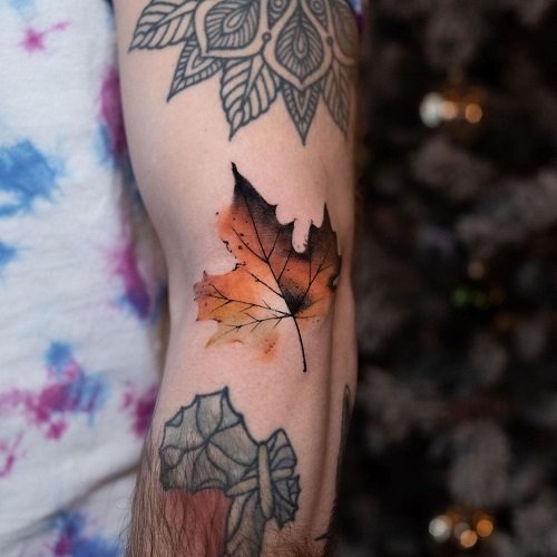 Maple Leaf Elbow Ink