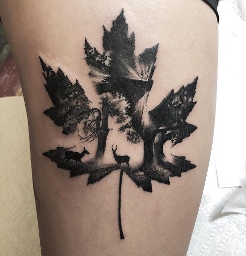 Maple Leaf Tattoo 2