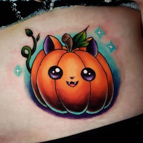 Pumpkin Cat tattoo ideas
