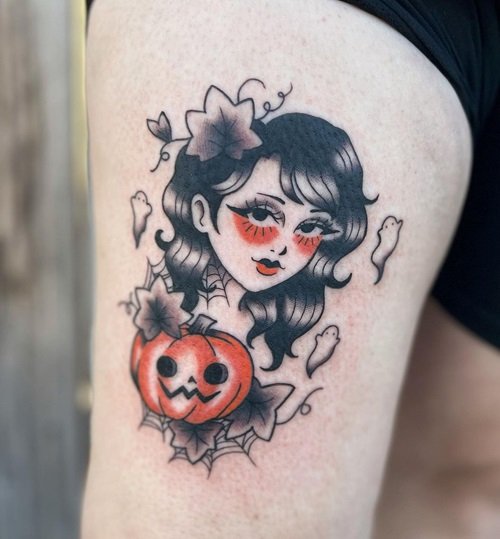 Pumpkin Lady tattoo idea