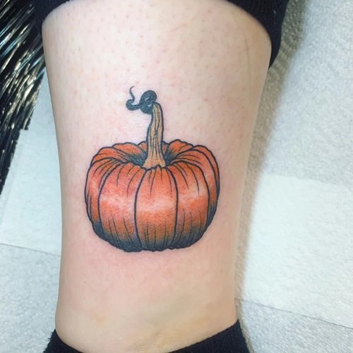 Simple Pumpkin Tattoo