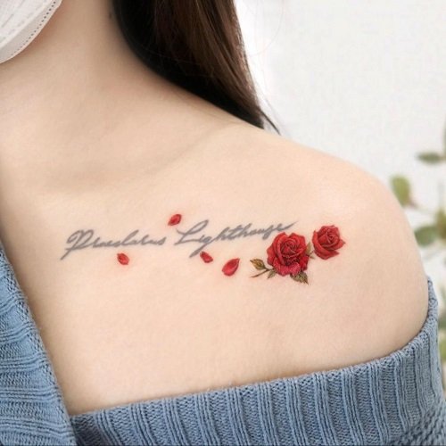 rose petal tattoos 2