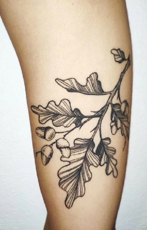 oak leaf tatoo design 10