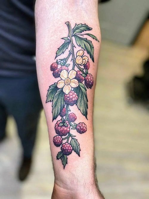 Raspberry tattoo designs 5
