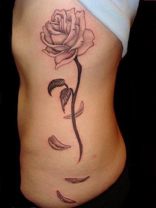 rose petals tattoo ideas 4