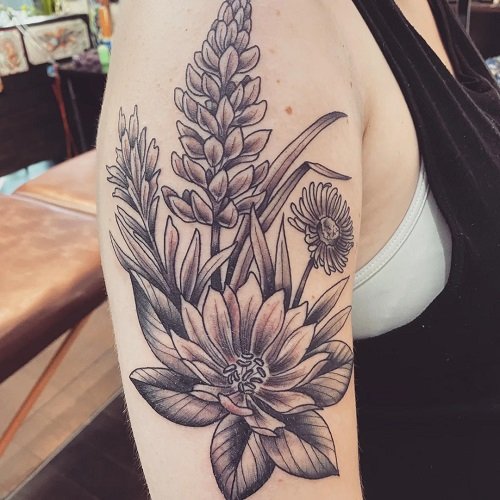wildflower tattoo ideas 5