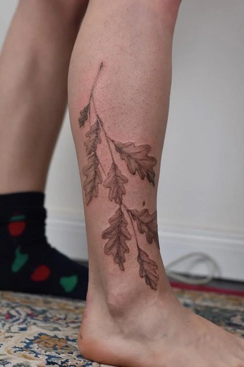 oak leaf tattoo ideas 10