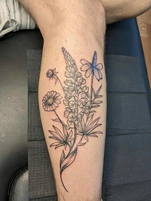 wildflower tattoo ideas 3