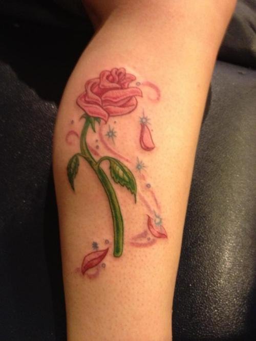 rose petals tattoo designs 6