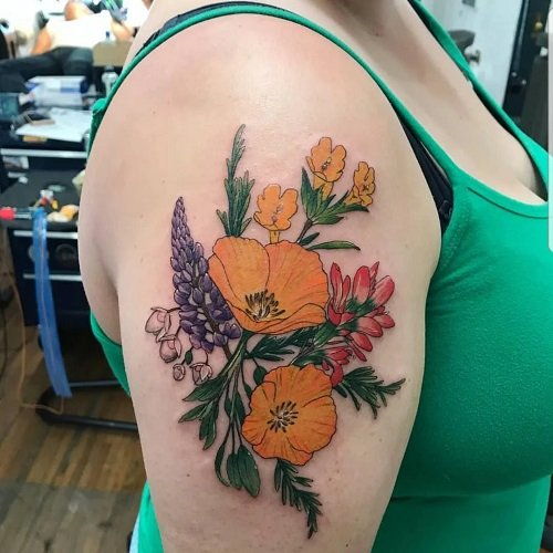 wildflower tattoos