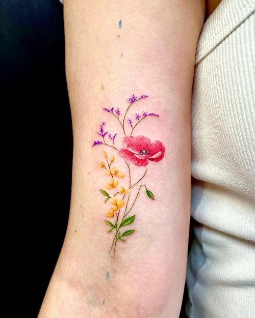 wildflower tattoos 8