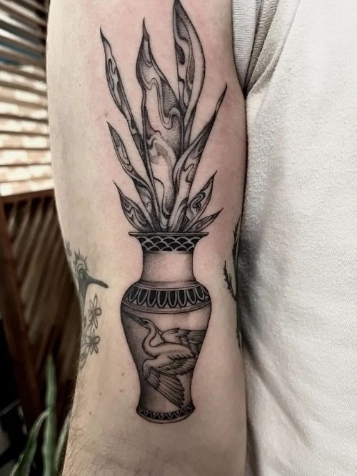 snake plant tattoo ideas 3
