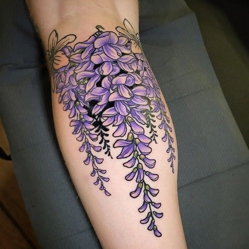 wisteria tattoo ideas 11