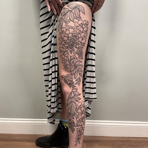 wisteria tattoo ideas 17
