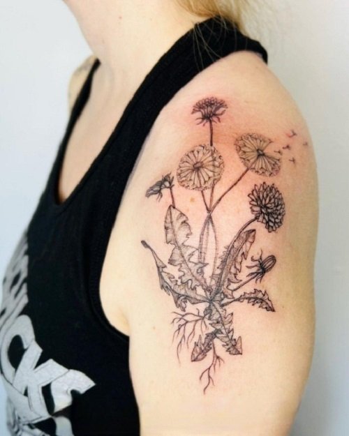 Dandelion Tattoo ideas 17