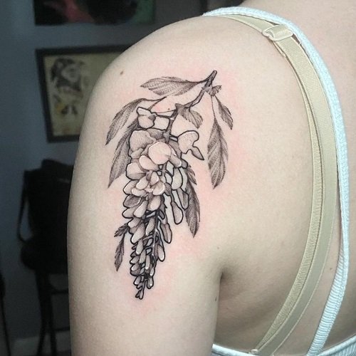 wisteria tattoo ideas 16