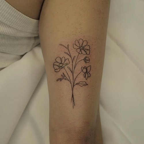 cosmos flower tattoo 8