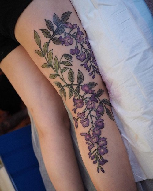 wisteria tattoo ideas 12