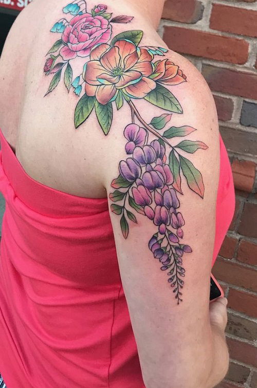 wisteria tattoo ideas 7