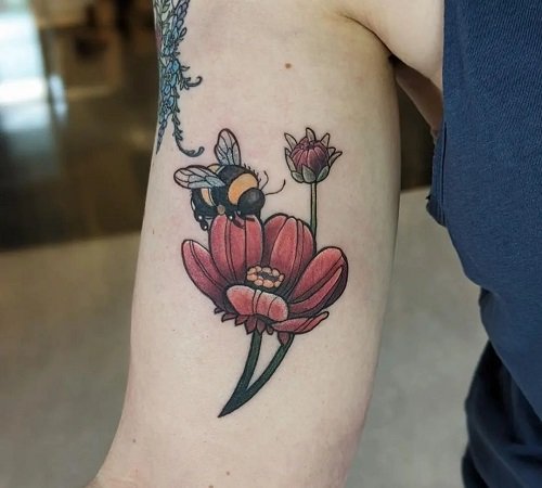 cosmos flower tattoo 1