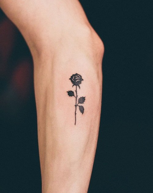 trending black rose tattoos 4