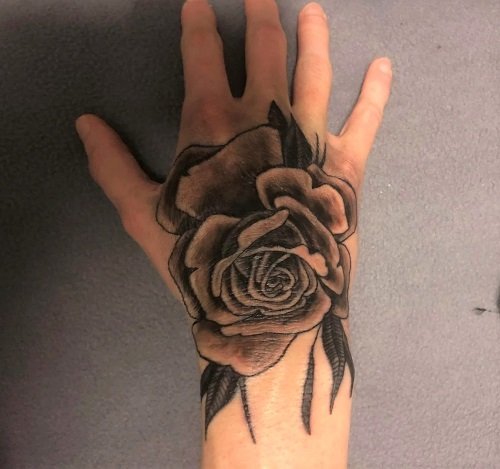 trending black rose tattoos 2