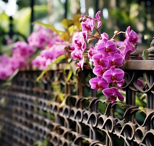 Orchid fence Arrangement Ideas
