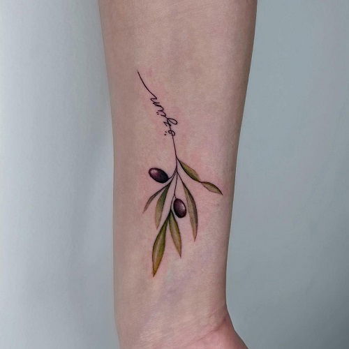 trending olive branch tattoos 2
