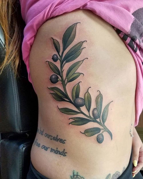 latest olive tattoo on sidebody