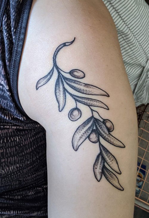 trending olive branch tattoos 1