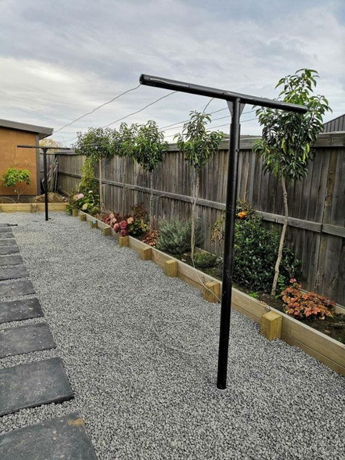 Clothesline on a Gravel Path