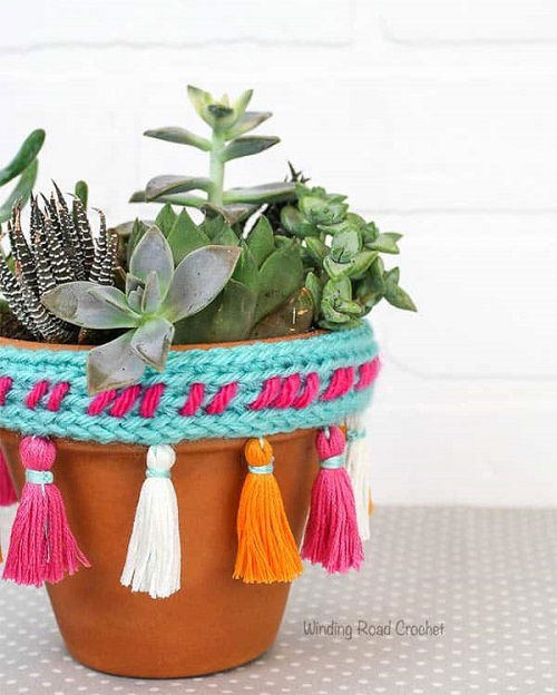 Pot Rim Cover with Tassels