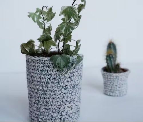 Slip Stitch Modern Crochet Pot Cover