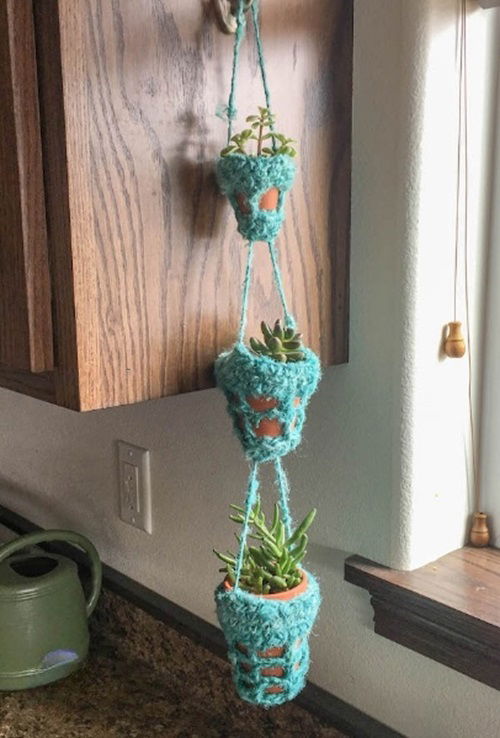 Crochet Succulent Hanger