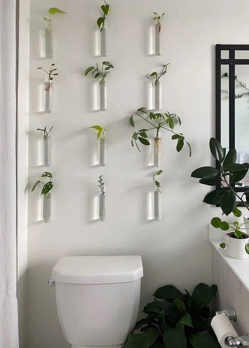 Plants in water in bathroom ideas 3